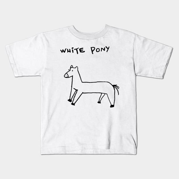 White Pony Kids T-Shirt by Henrico